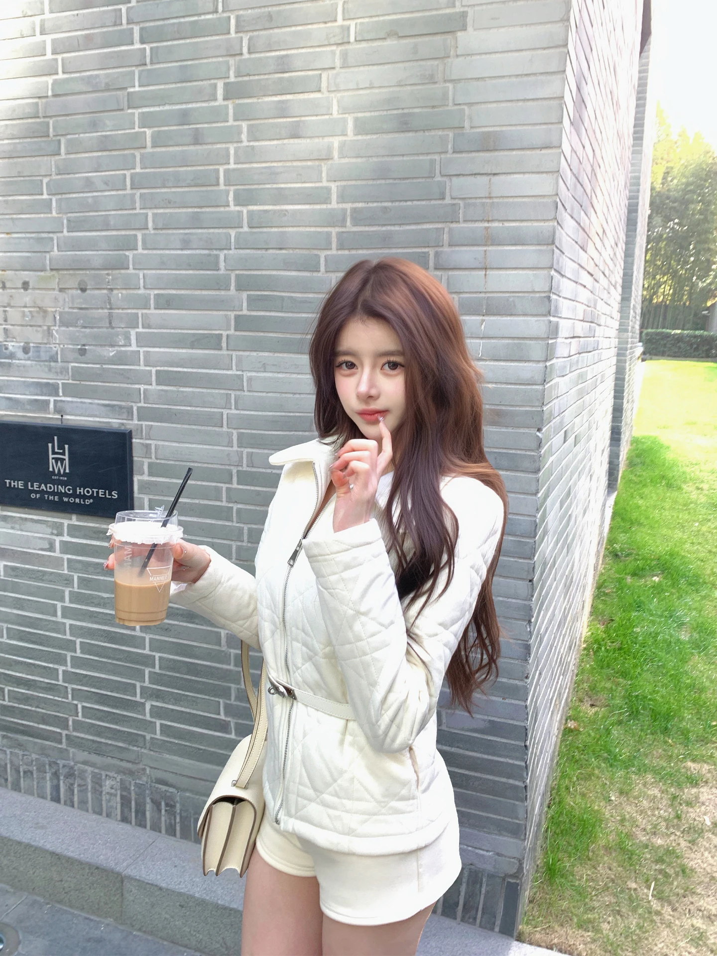 

AkiQiu Autumn ort Woolen Coat Women's Ne Warmer Quilted Cotton Jaet Warm Commute Sle Long Sve Zipper Closure