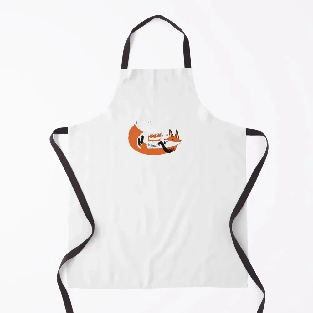 

cake fox Apron painting For Girl Barber For Woman Apron