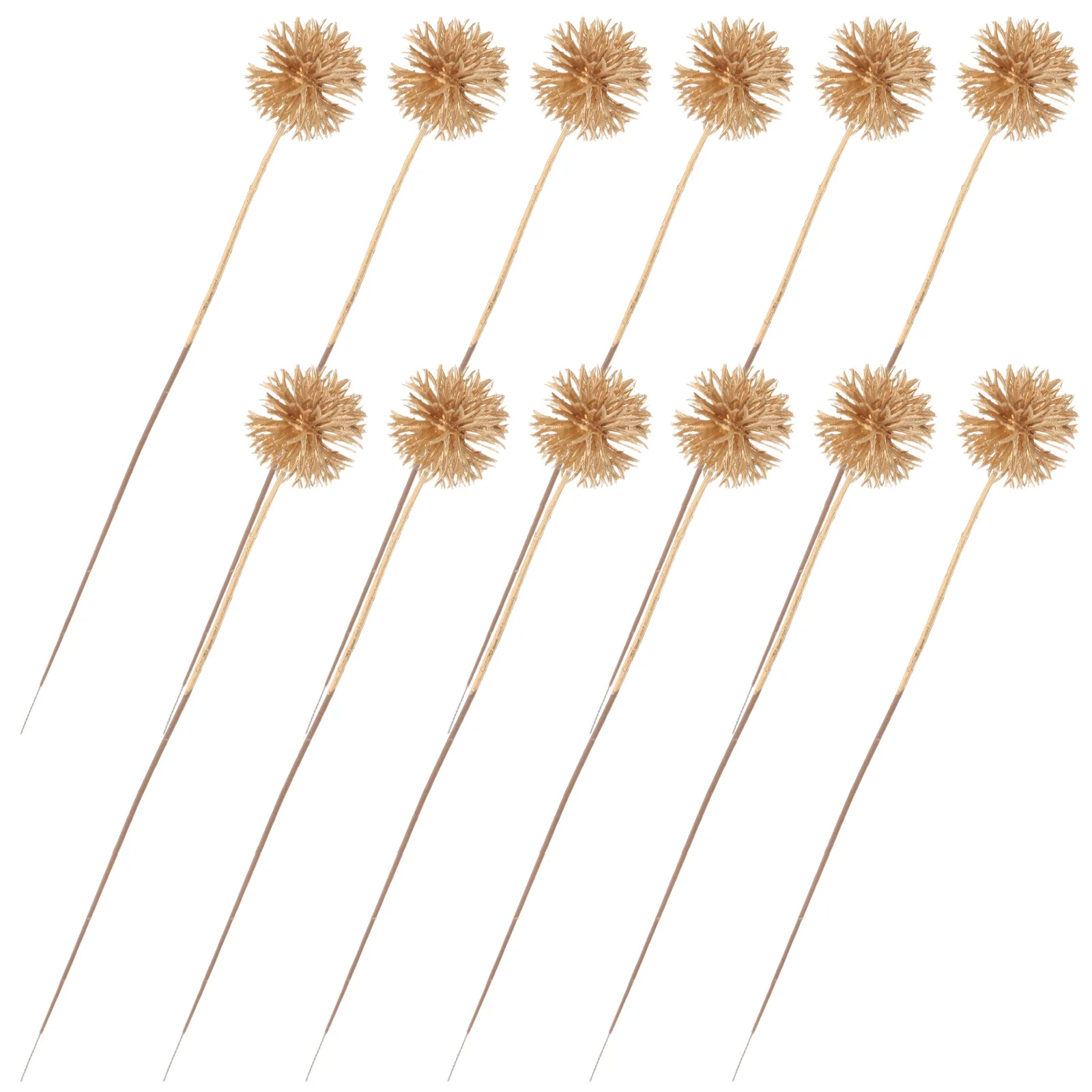 

12 Pcs Golden Artificial Flowers Christmas Decorations Festive Home Wreath Garland Arrangements Holiday Party Centerpiece