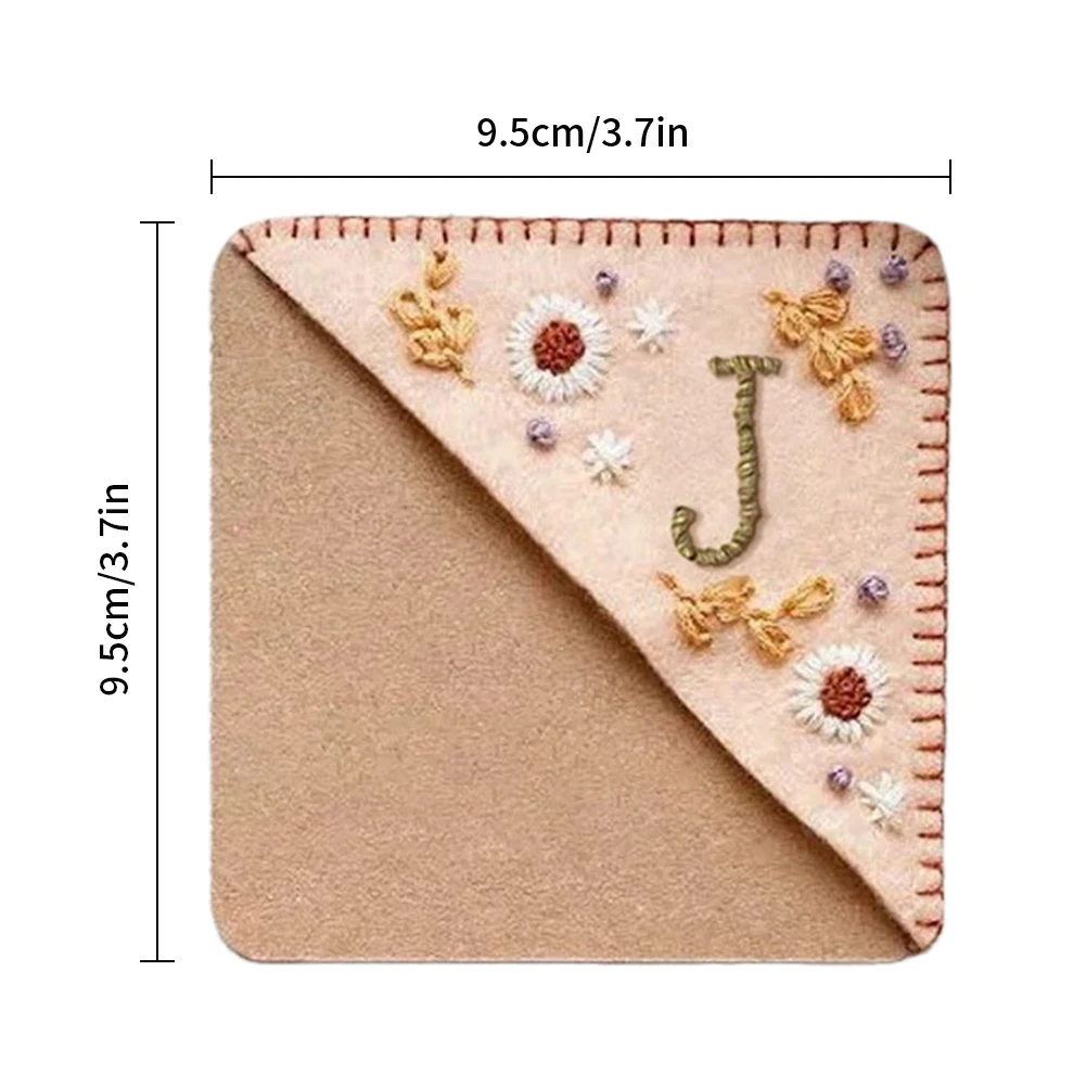Segnalibro fatto a mano Stile stagioni Segnapagina cucito a mano Segnalibro personalizzato con ricamo a lettera multifunzione per gli amanti dei libri