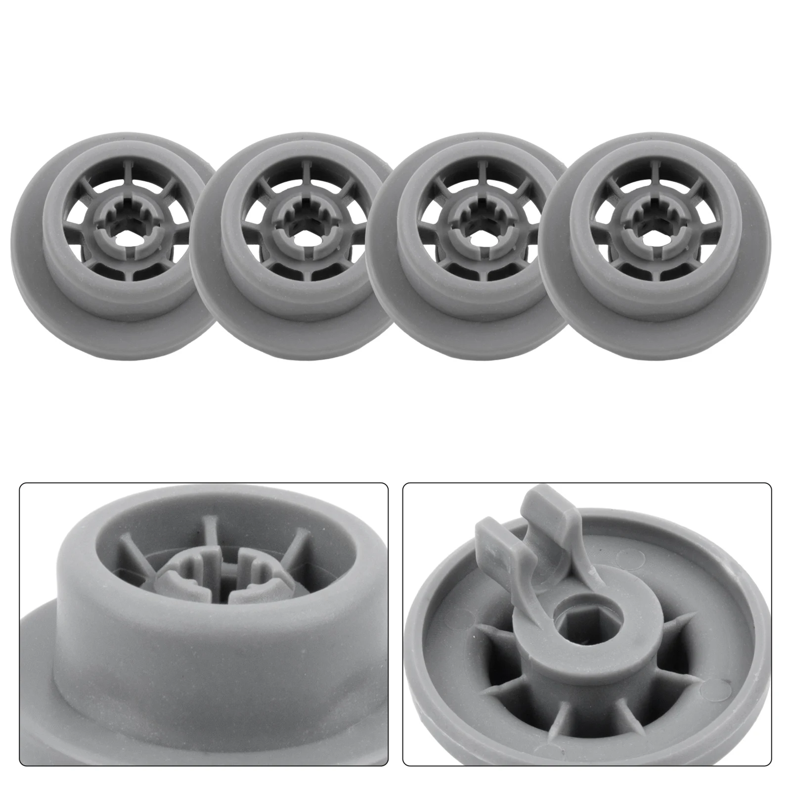 Major Appliances Wheels Accessory Basket Dishwasher Lightweight Replacement Set Wear Resistant 4pcs Wear-resistant