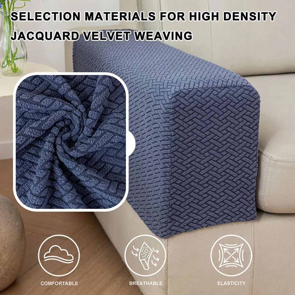 Fundas para Brazos de Sofá, 1 Pieza, Cómodas y Suaves, de Jacquard, Tela Premium Elástica, Protector de Reposabrazos para Silla, Funda para Sillón
