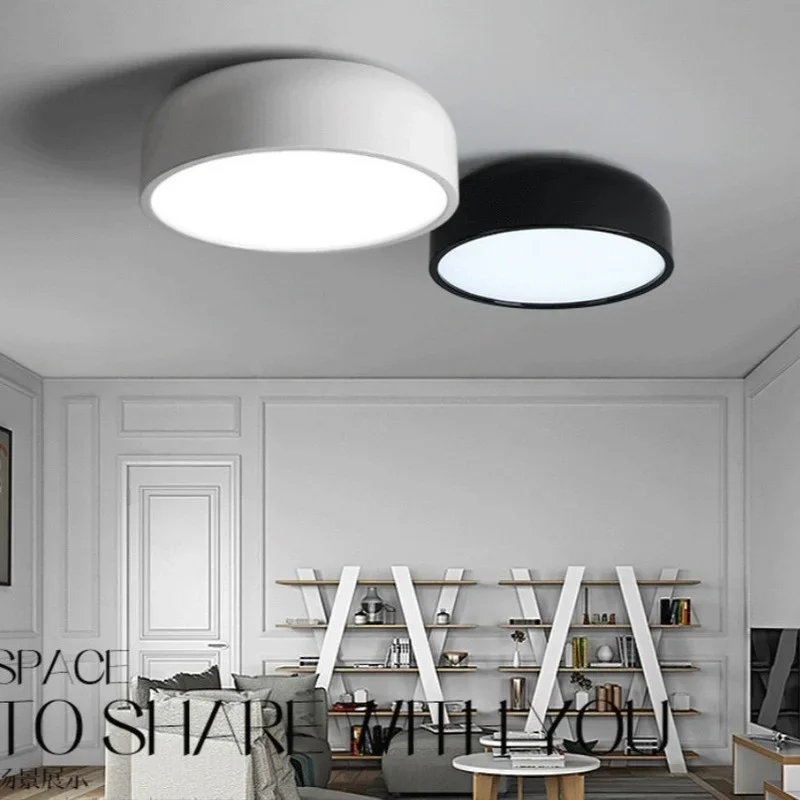 2025 Nordic Makaron Led Ceiling Lights Bedroom Living Room Bathroom Lamp Modern Simple Circular Children's Room Balcony Ceiling