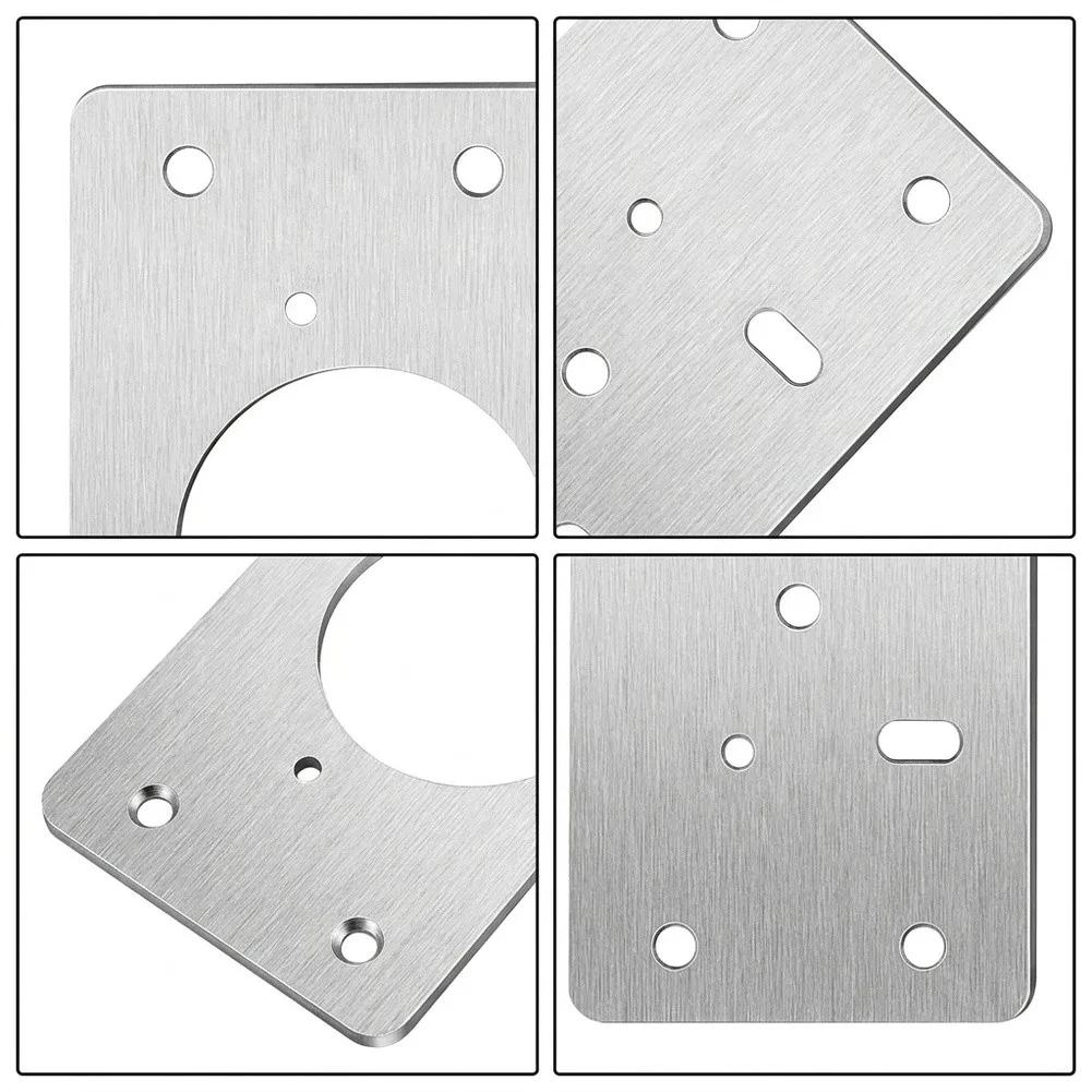 Cabinet Hinge Repair Solution with Stainless Steel Bracket Assembly for Door Panel Mounting and Load Distribution Optimization