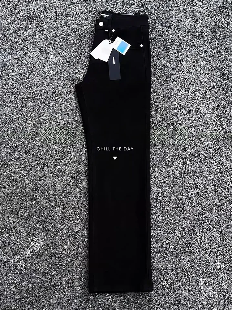 

Мужские джинсы GSS Labora, расклешенные, с подкладкой, прямые, больших размеров, осенне-зимние, повседневные, синие, джинсовые брюки