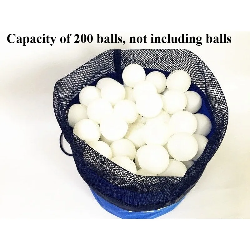 

Holds 200 Balls Ping Pong Balls Storage Bag Storing Collector with Drawstring Standable Black Multi‑Ball Bag for Table Tennis