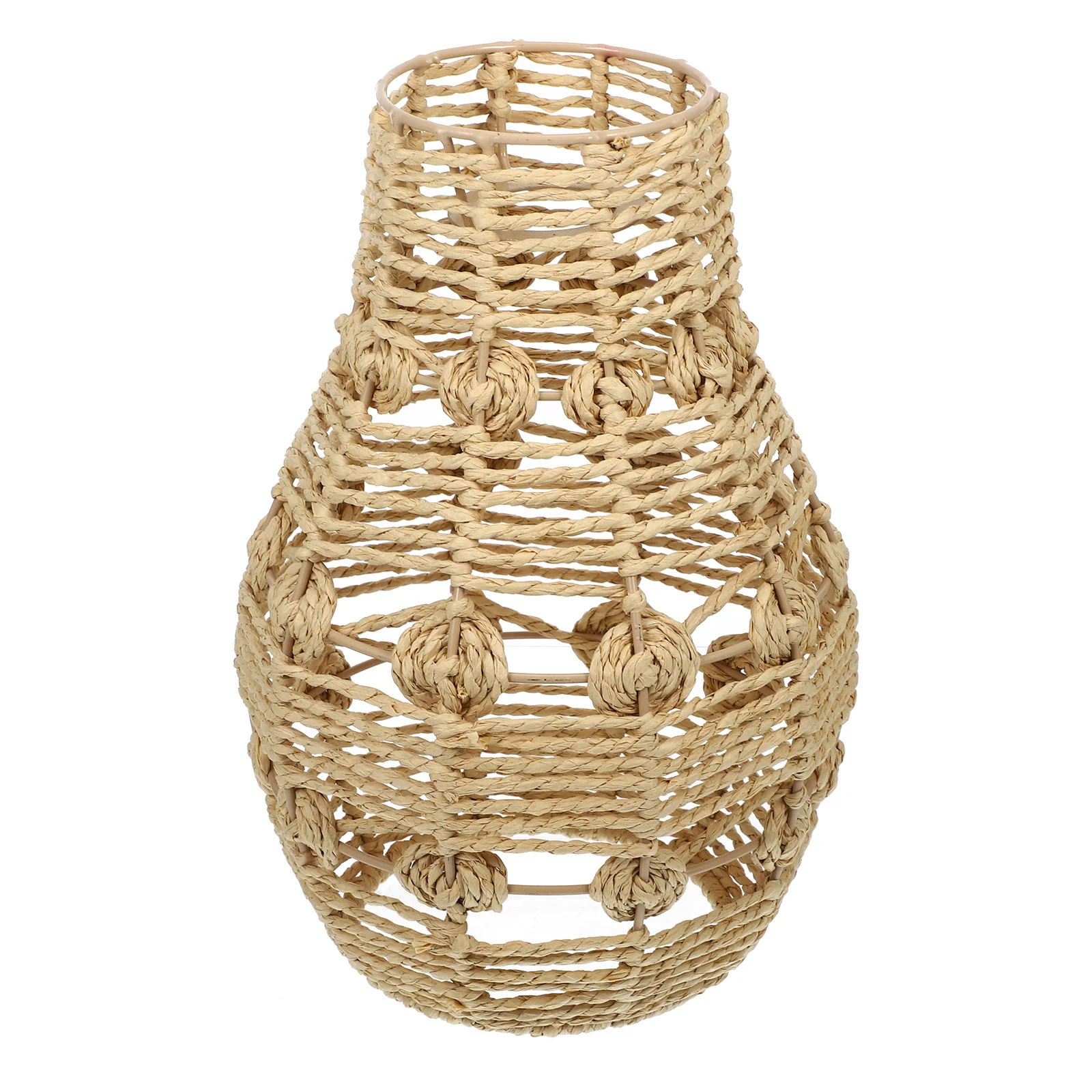 

Chinese Style Woven Lampshade Farmhouse Pendant Light Shade Replacement Rustic Ceiling Lamp Cover Decorative