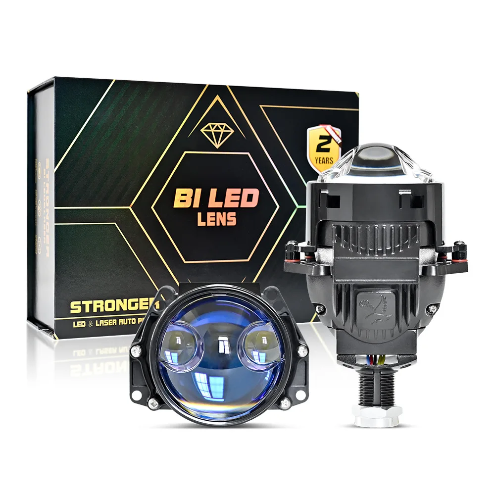 

160 Вт 3-дюймовый двухсветодиодный проектор, фара H4, двойной объектив, двойной луч, лазерный эффект, супер яркое проникновение, автомобильные аксессуары