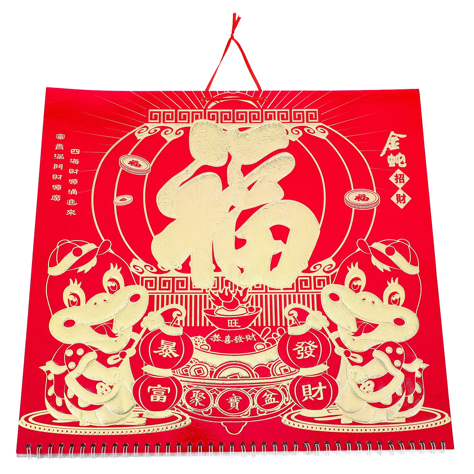 

2025 Gold Foil Wall Calendar Chinese Lunar Year Of The Snake Hanging Calendar For Home Office Clear Printed Monthly Planner