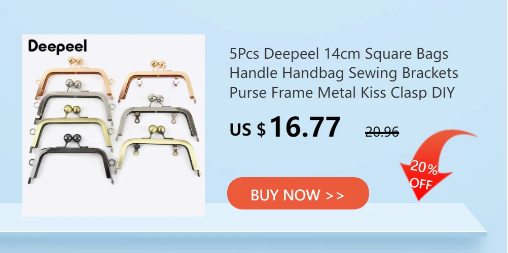 2/5/10Pcs Deepeel 10.5cm New Embossed Bead Metal Bag Handle Women Purse Frame Handbag Kiss Clasp DIY Sewing Brackets Accessories