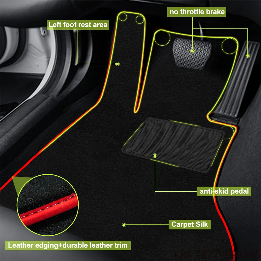 Anti-Slip Stylish Waterproof Odorless Flame Retardant Car Floor Mats Luxury Sedan Fitment 2011+