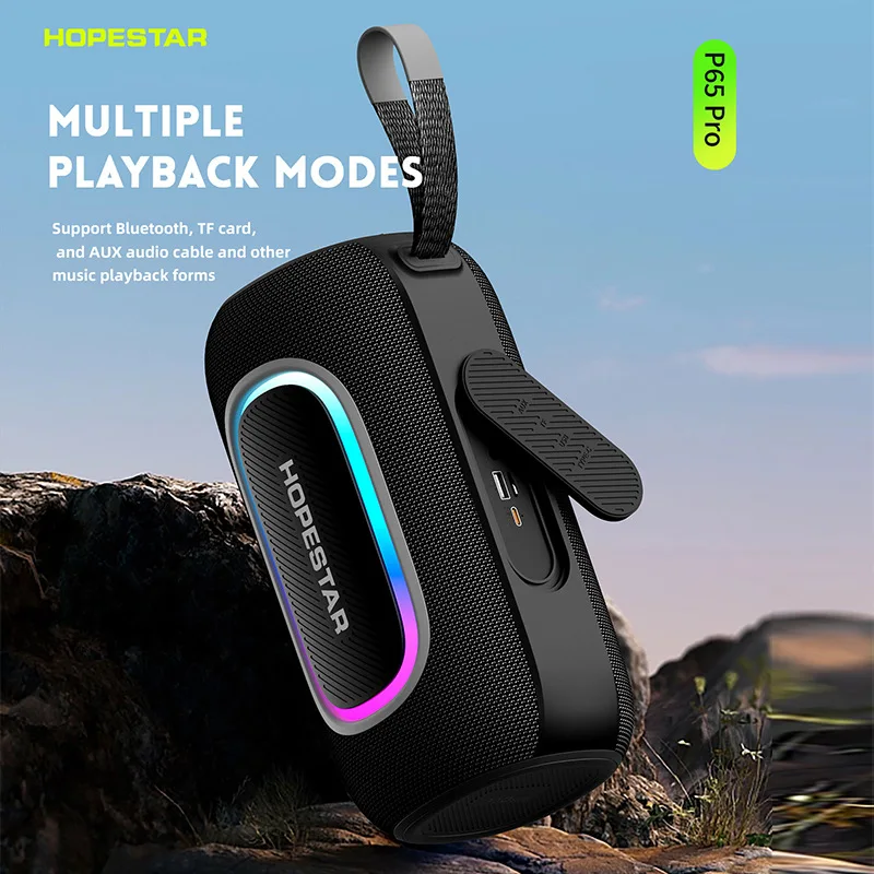 HOPESTAR P65PRO уличный водонепроницаемый Bluetooth-динамик 50 Вт высокой мощности портативный беспроводной спортивный стерео бумбокс с двойным звуковым сигналом
