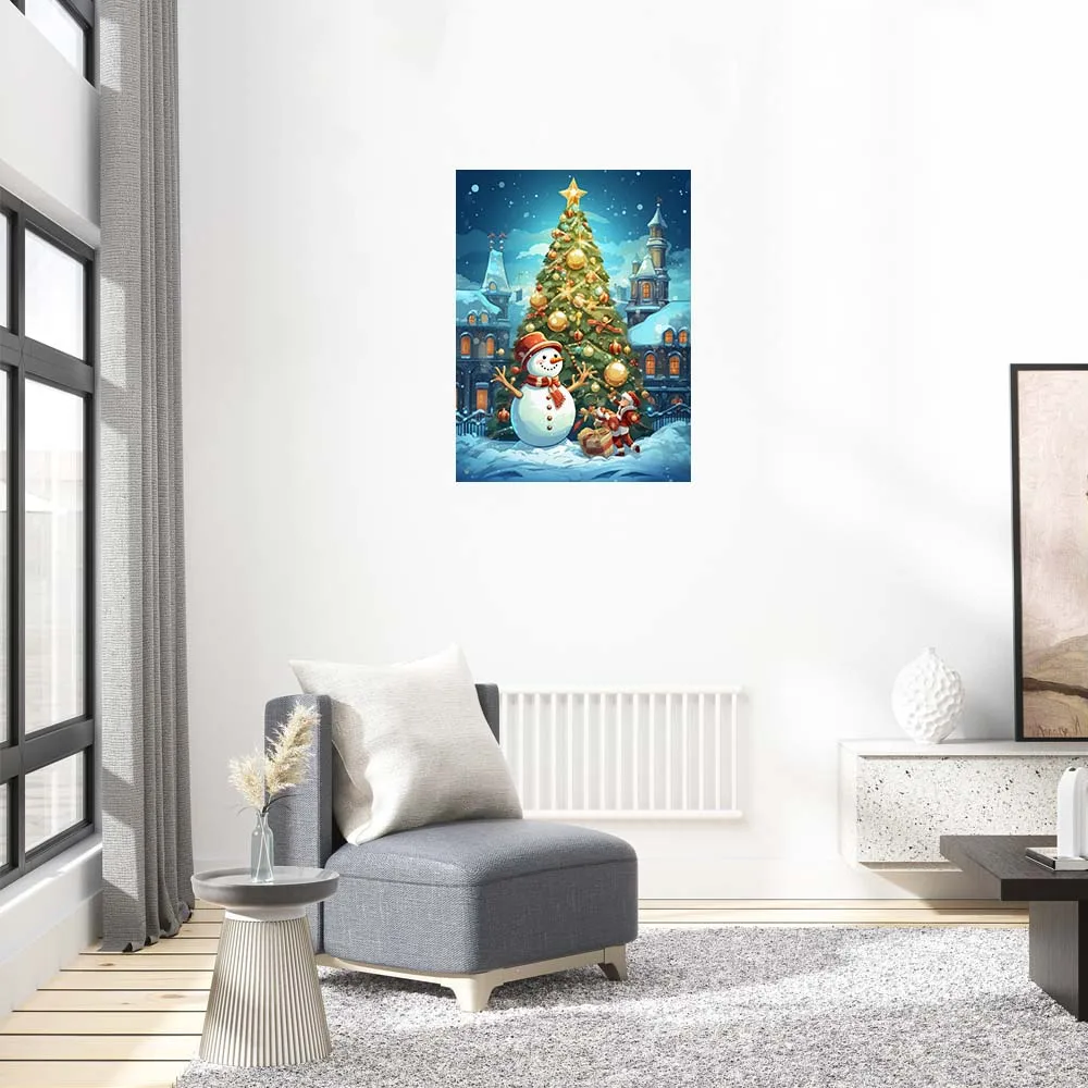 Wooden Puzzle Snowman Christmas Personalized 3D Puzzle Adult Children's Gift Education Children's Toy Games Family Interaction A