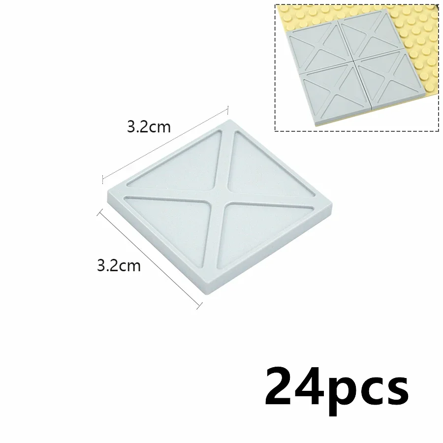 DIY Keramik fliesen Bausteine Moc glatte Figuren Ziegel 4x4 6x6 8x8 8x16 7x7 kompatibel pädagogische kreative Spielzeuge