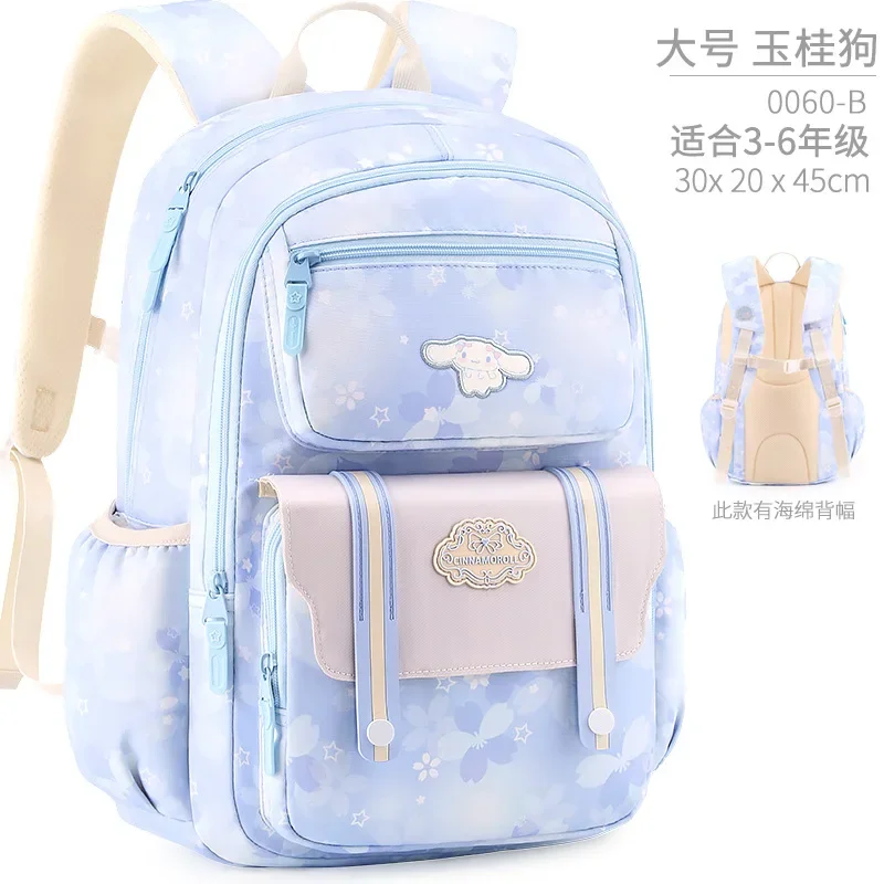 Plecak Sanrio Cinnamoroll Mochilas Aestihic Kuromi lekki i o dużej pojemności koreański uroczy prezent na tornister szkolny