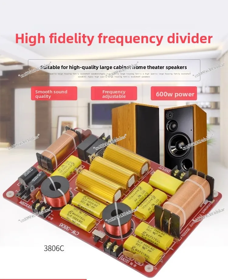 Professional Speaker Divider Card Box High Power High Fidelity High Medium Low Three Divider Upgrade Sharp 3806