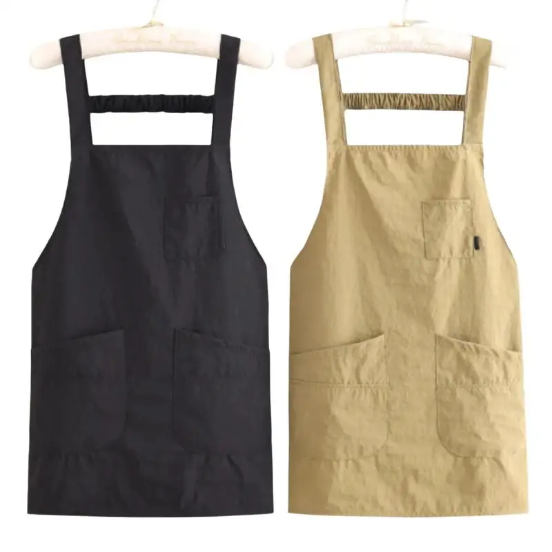 Wasserdichte Küchenschürze mit mehreren Taschen und Riemen, perfekt zum Kochen zu Hause, Backen oder für die Arbeit in einem Café. – Detail 5