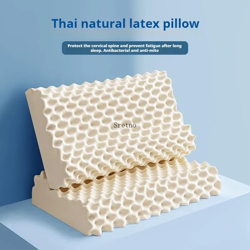 Thailand Latex Pillow Massage Cervical Orthopedic Neck Pain Pillows for Sleeping Comfortable and Breathable Gift for Women Men