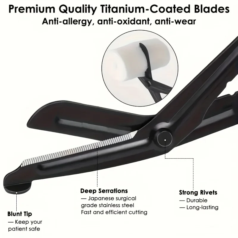 مجموعة مستلزمات طبية للممرضات مكونة من 3 قطع مع 2 مصباح قلم طبي + قطعة واحدة مقص جراحي حديدي متين مقاس 6 بوصات #5