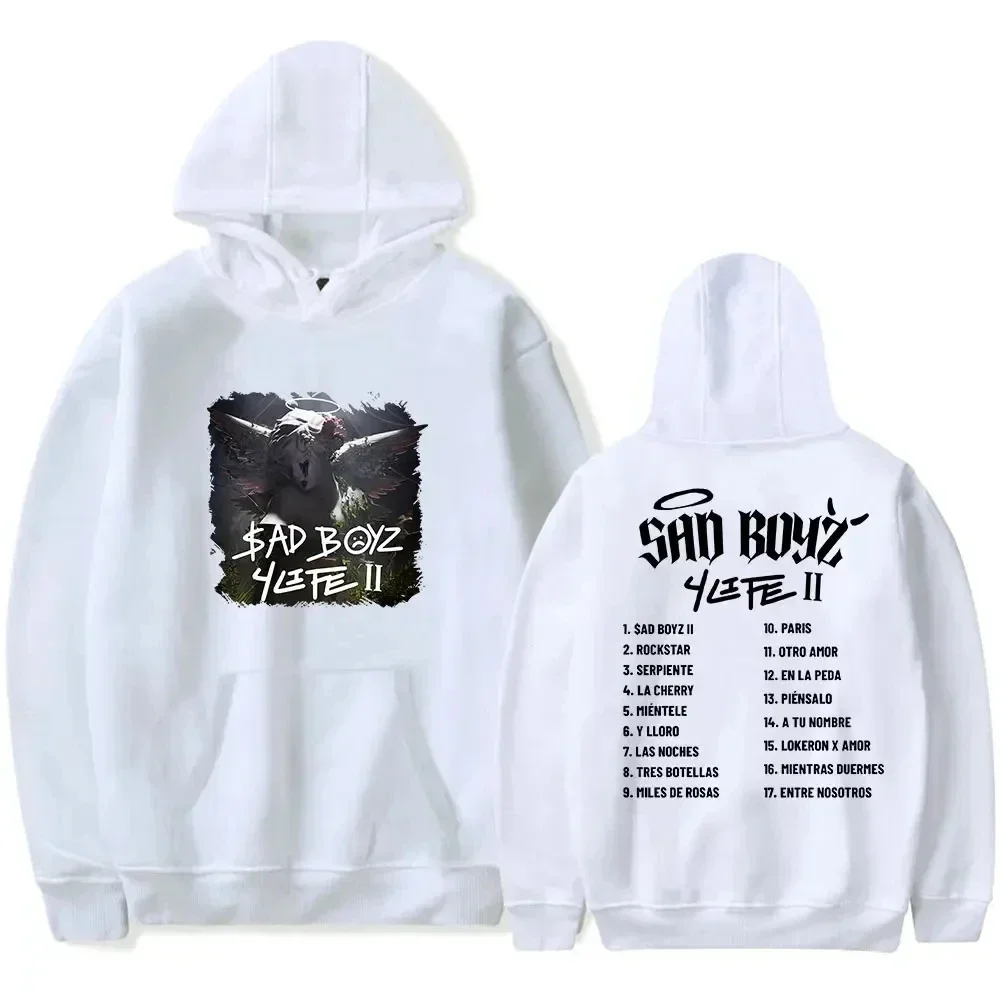 Bluza Moda Jesień Pullover Funny Casual Streetwear Junior H Tour Bluzy Sad Boyz 4 Life Album Merch Print Unisex Hoode