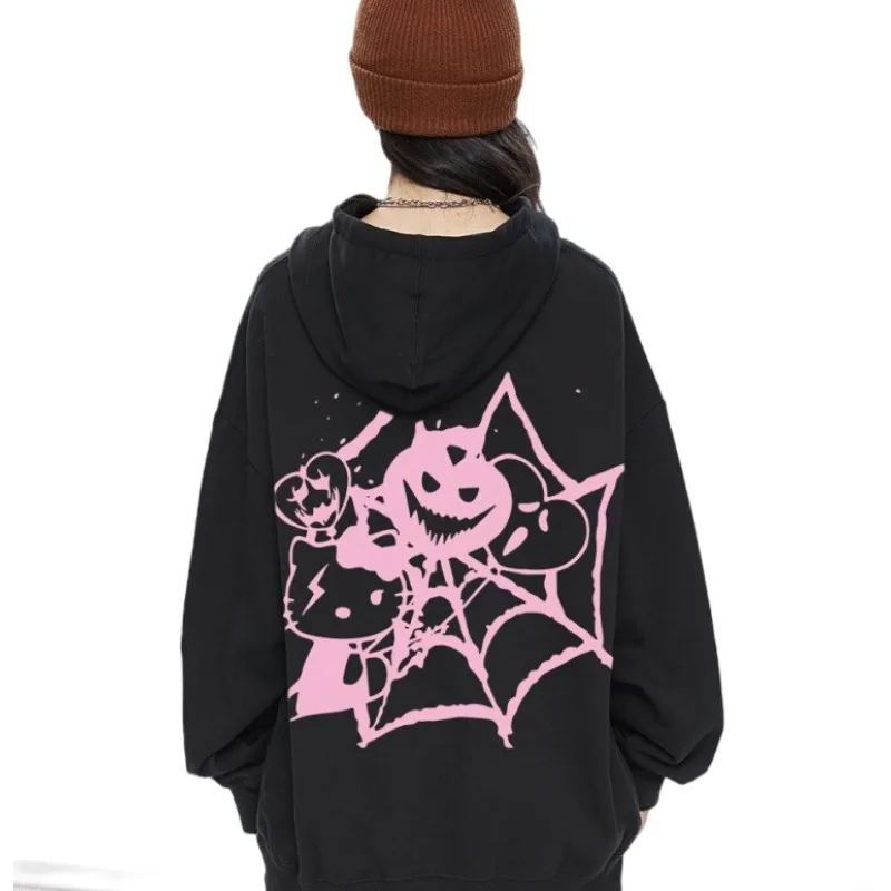 New Fun Sweet Cool HelloKitty 3D Printed Hoodie Winter Fleece Warm Top Trendy Women
