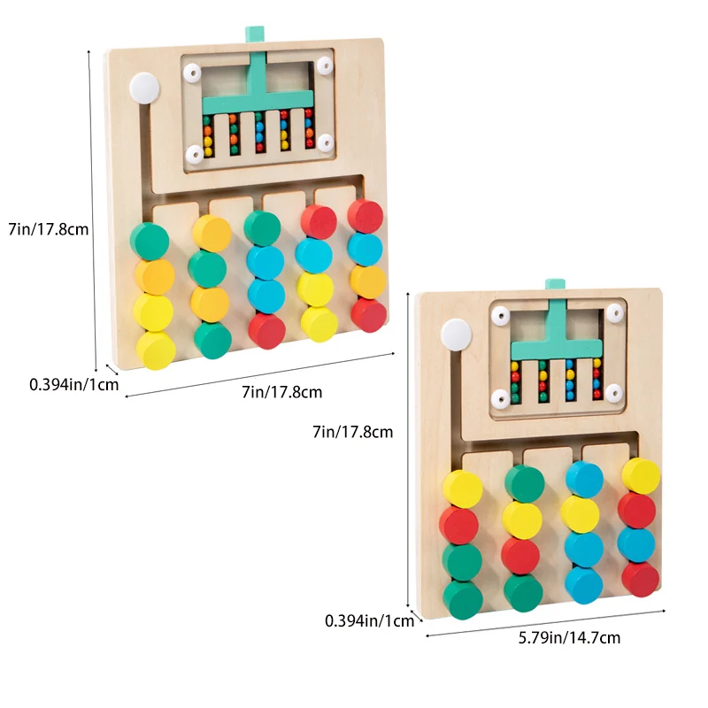 Montessori Puzzles De Correspondência De Cor De Madeira, Jogo De Lógica, Treinamento De Pensamento, Iluminação, Coordenação Mão-Olho, Brinquedo Educacional Precoce