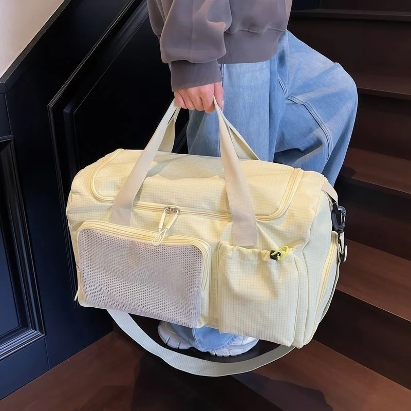 大容量トラベルバッグ-乾湿分離-ジムバッグ-短期旅行-ビジネスバッグ-レディース-荷物バッグ-スポーツ-かわいい
