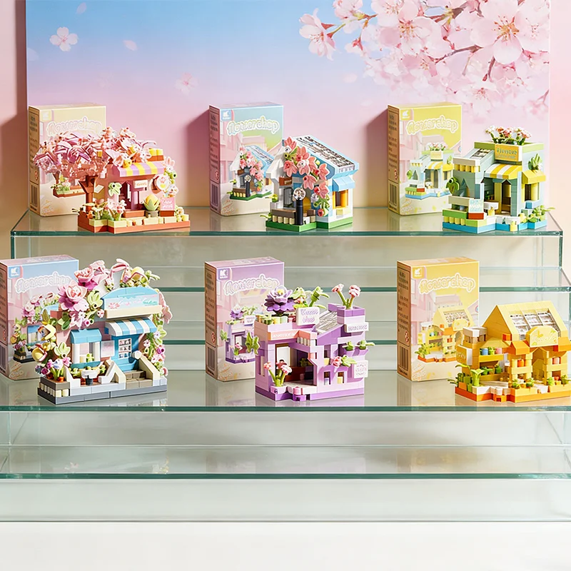 

Street View Building Block Set Romantic Flower House Model City Buildings Bricks DIY Toy for Adults Girls Decor Birthday Gift