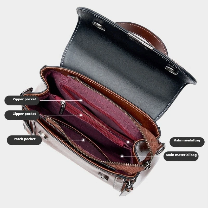Minimalist Timeless Everyday Shoulder Bag for Women Genuine Leather Convertible Crossbody Handbag with Adjustable Strap Luxury