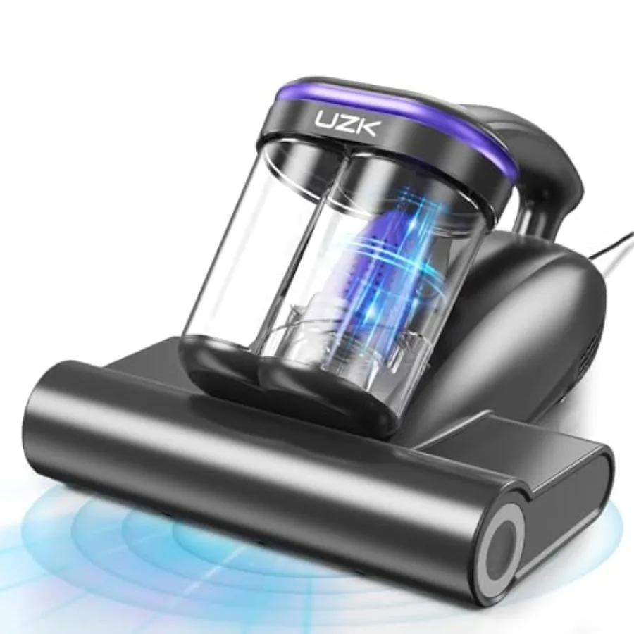 

Bed Vacuum Cleaner Mattress Vacuum Cleaner16Kpa Powerful Handheld Vacuums with UV-C Light and Double Dust Cup and High Heating