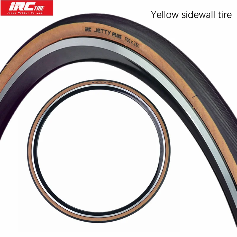 IRC JETTY PLUS Road Bike Tire 700x23C 700X25C 700X28C Retro yellow Edge Tire lightweight road Foldable Touring Bicycle Tires