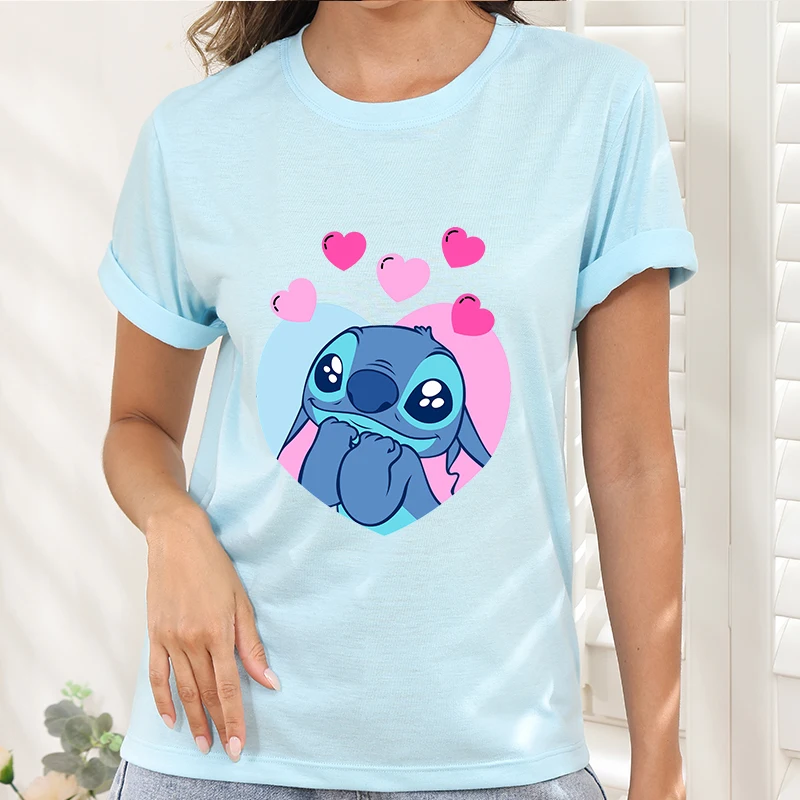 

Summer Clothing Tees Trends Tops Women's Short Sleeve Top Disney Clothes Minnie Mouse Printed Y2k Mickey Cartoon ﻿2025 T Shirt