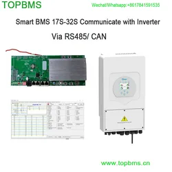 Smart BMS 17S-32S 100A /150A + Communicate with Inverter (FOX /SOLAX /DEYE )Via CANBus or RS485