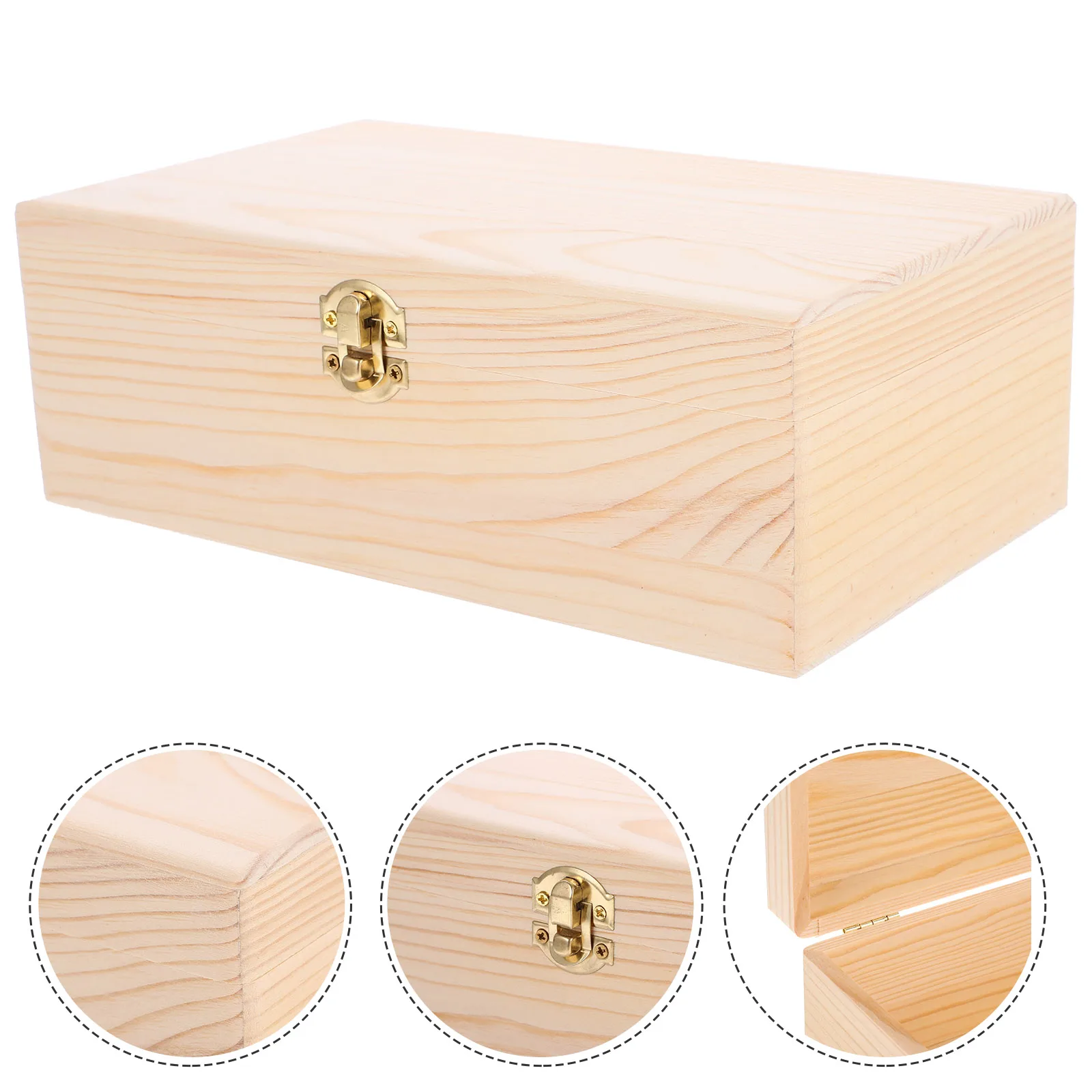 

Rustic Wooden Jewelry Lidded Case Small Compact Organizer For Watches Earrings Rings Crafts Keepsakes Vintage Wooden Keepsake