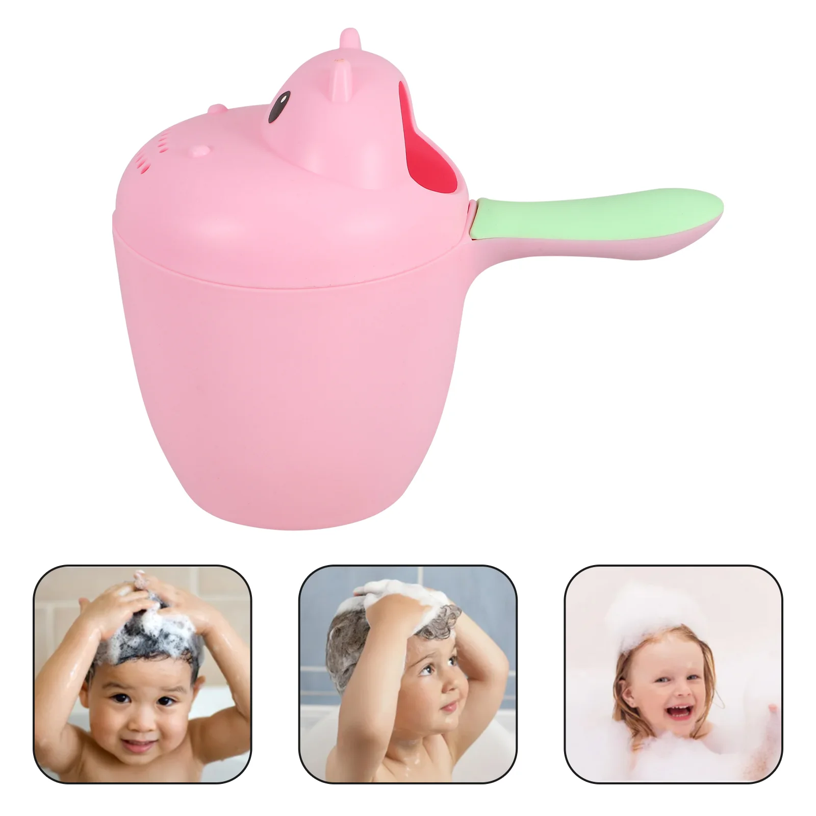 Cabezal de ducha Taza de champú para bebé Tazas para recién nacidos Organizador de succión Tazas de enjuague para baño de Pp Baño para niños