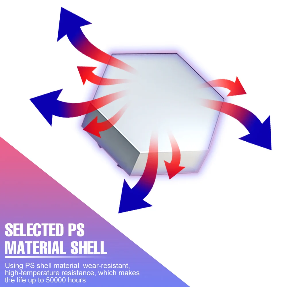 RGB Night Light Touch Sensor LED Quantum Lamp Colorful Modular Light DIY Wall Lamp Dimmable Hexagon Bulb Atmosphere Nightlight