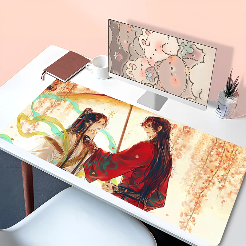 Mouse Pad Accessories Keyboard Pad Office Desk Mat Anime Mousepad Natural Rubber Anti Slip Gaming Tian Guan Ci Fu Extended Pad