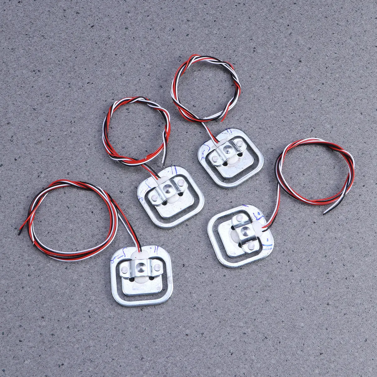 4Pcs High-Precision Half-Bridge 1000Ohm Weighing Sensor Module Replacement for Palm Postal Fishing Human Body Scales Silver