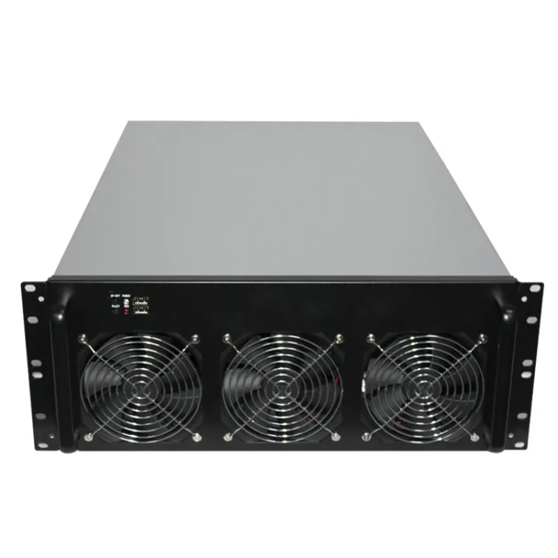 For 4U Rack Mount Server Chassis Support 6/8 Graphics Cards With 6 Cooling Fans Compatible With ATX Power Supply