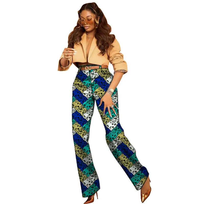 African Dashiki Print Women Trouser Original Design Tailor Made Traditional Ankara Clothing Print Dashiki Fabirc Pants