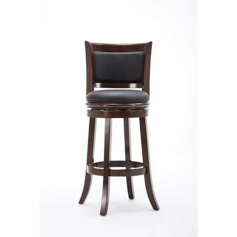 Augusta Bar Height Swivel Stool, 29-Inch, Cappuccino, 2-Pack