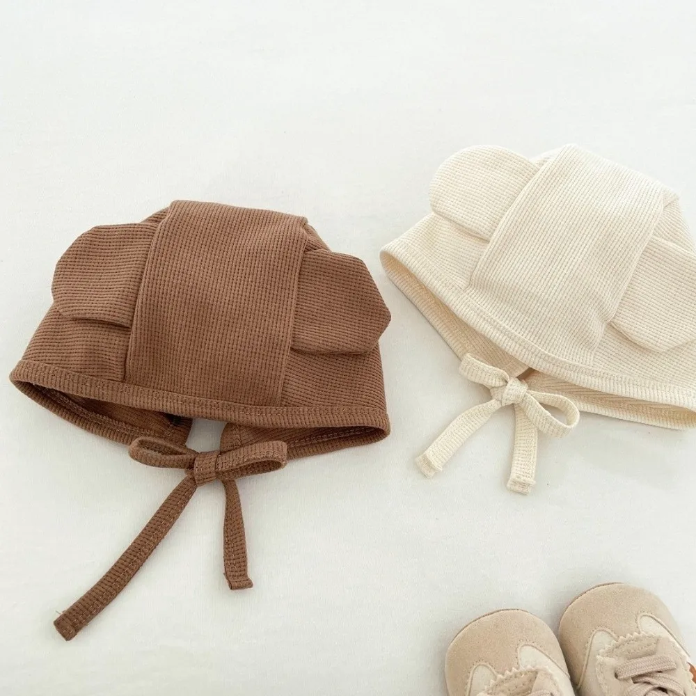 Pagliaccetto per bebè a maniche corte in tessuto morbido Design simpatico orso Cartoon Bear Body in puro cotone con texture waffle Tutina per neonato