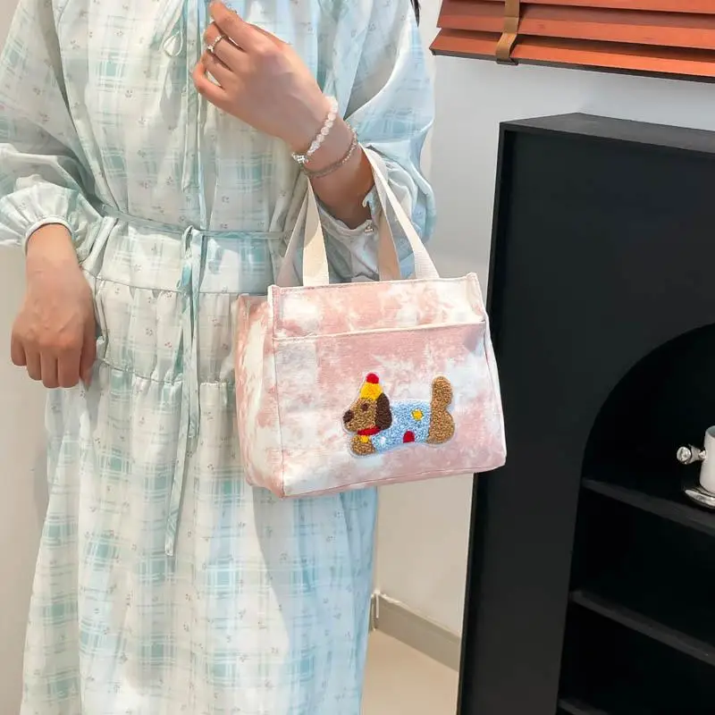 

Универсальная сумка с милой колбасой и принтом собаки, косметичка для хранения, повседневная сумка-тоут для офисного работника, обеда