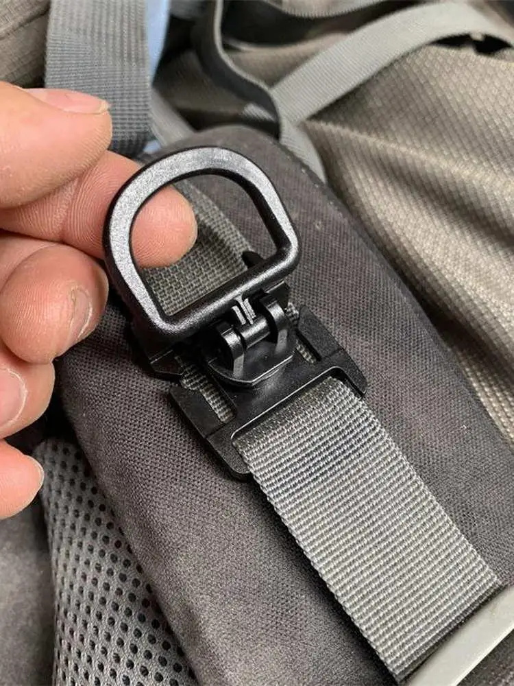Аксессуары для рюкзаков с тактической системой Molle на открытом воздухе, вращающаяся D-образная пряжка, лямочный крючок