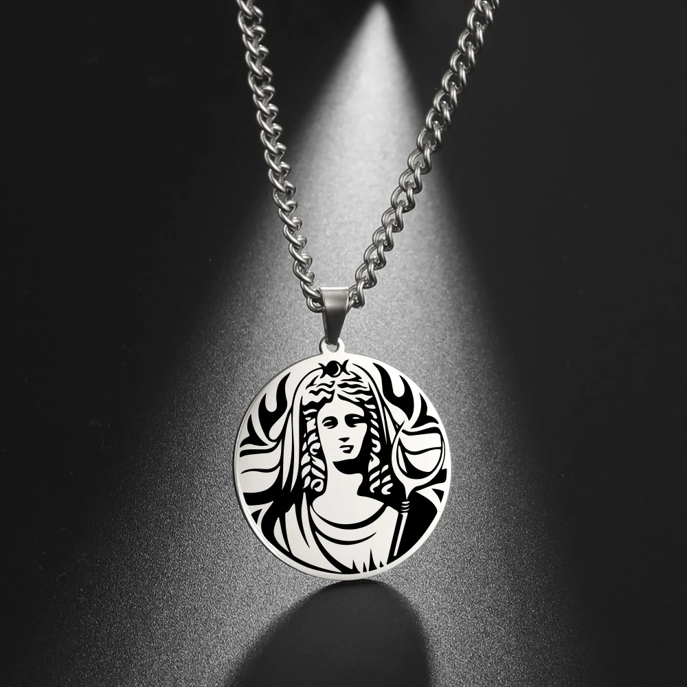 Dawapara Vintage antike griechische Krieger Anhänger ägyptische Göttin Athene Aphrodite Artemis Apollo Symbol Edelstahl Amulett – Detail 18