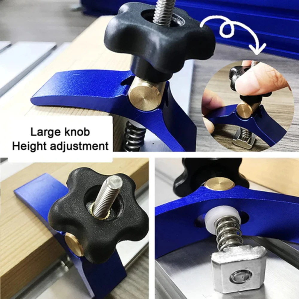 FoxAlien T-track Hold Down Clamps Set for CNC Router, Aluminum Alloy Material Widely Used for Woodworking Hold and Fixture