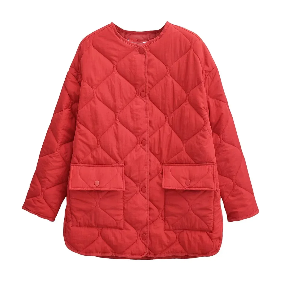 Giacca in cotone con tasca grande rombo da donna, cappotto per il tempo libero, vestiti comodi, versione coreana, primavera e autunno, tendenza alla