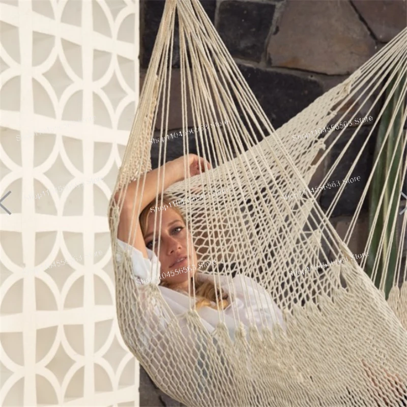 Nordic Style White Hammock Swing  Home Garden Hanging Hammock Chair Outdoor Indoor Dormitory Swing Hanging Chair For Child Adult