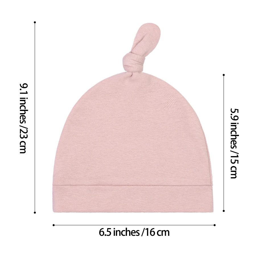 2Pcs Baby Newborn Hats Set Knot Baby Beanies for Infant Babies Soft Baby Hospital Hat for Boy/Girl 0-6 Months Multi