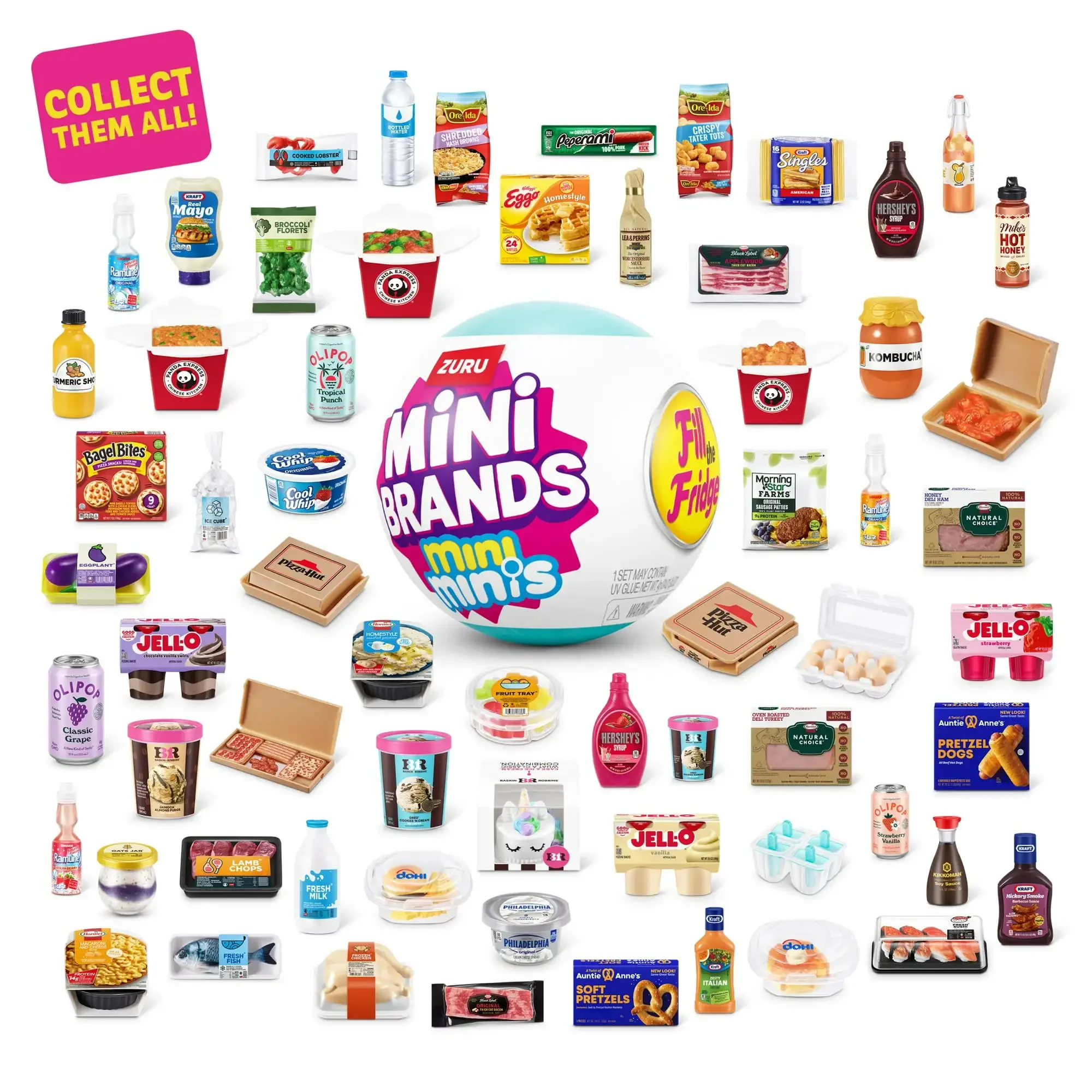 

Mini brand filled refrigerator mini mini series mystery ball capsule toy food mini model kitchen decorations creative new style.